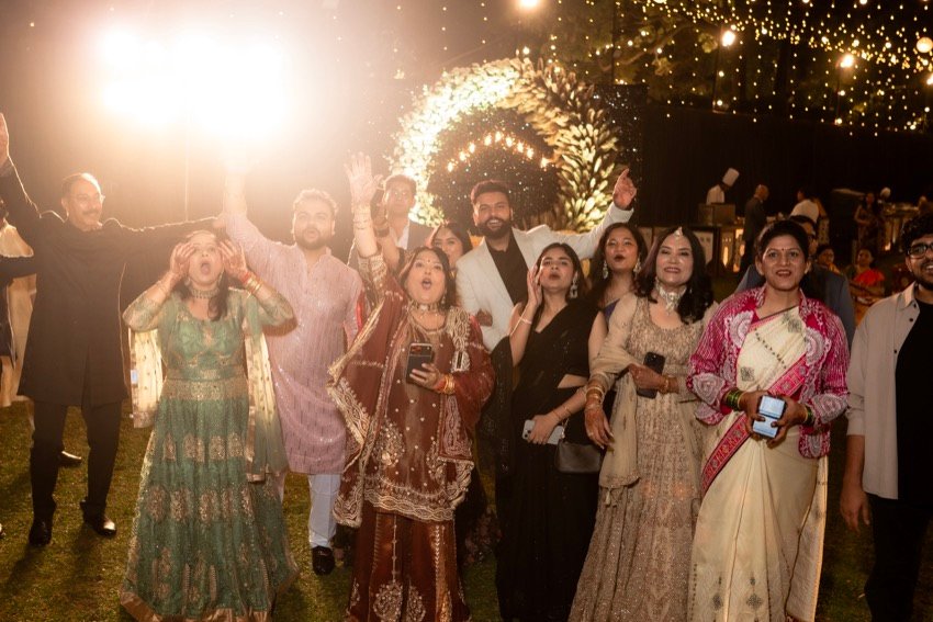 Shivani and Abhishek — the sangeet