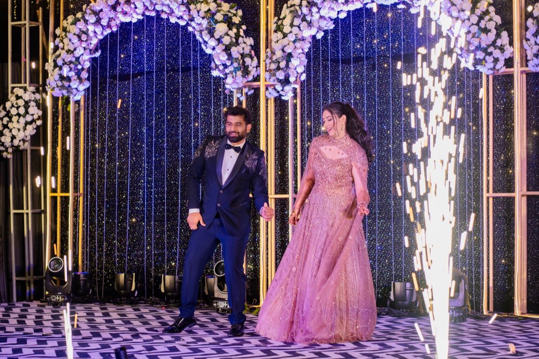 Shivani and Abhishek — the sangeet