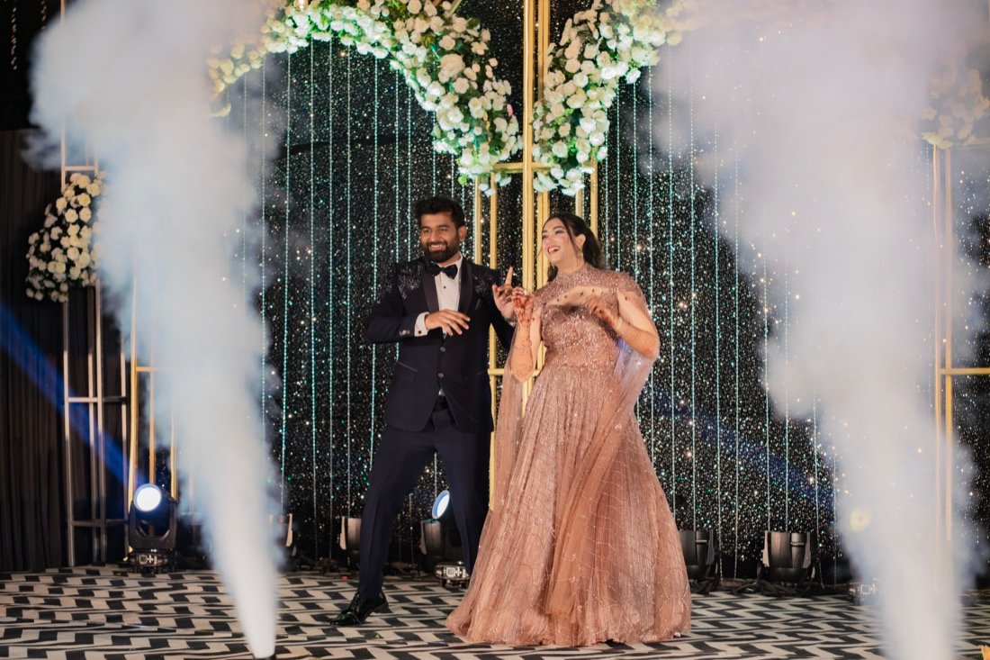 Shivani and Abhishek — the sangeet