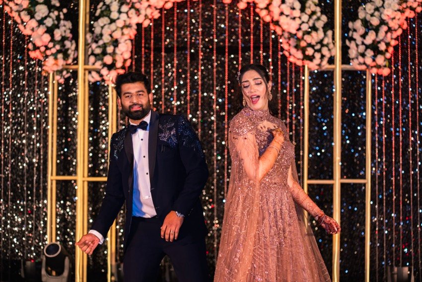 Shivani and Abhishek — the sangeet