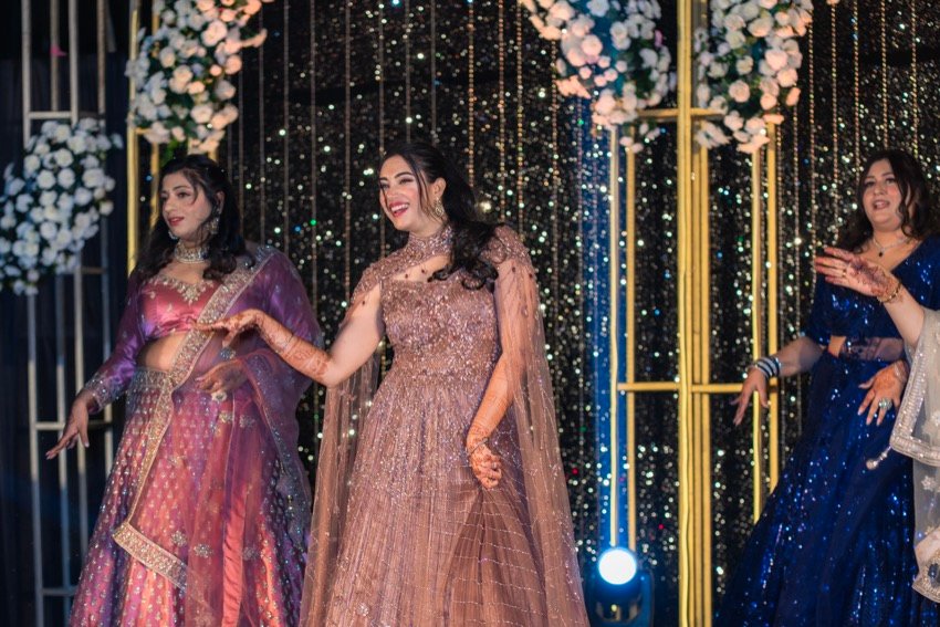 Shivani and Abhishek — the sangeet