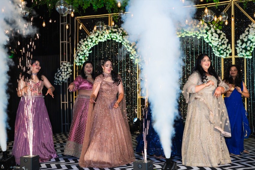 Shivani and Abhishek — the sangeet