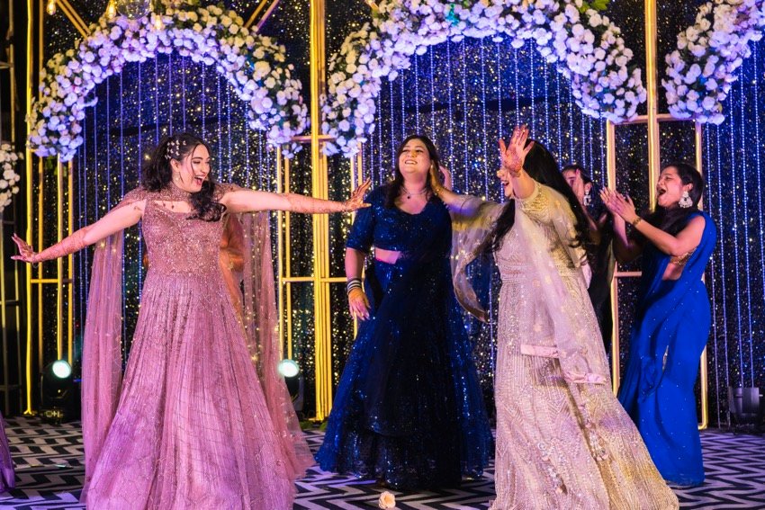 Shivani and Abhishek — the sangeet
