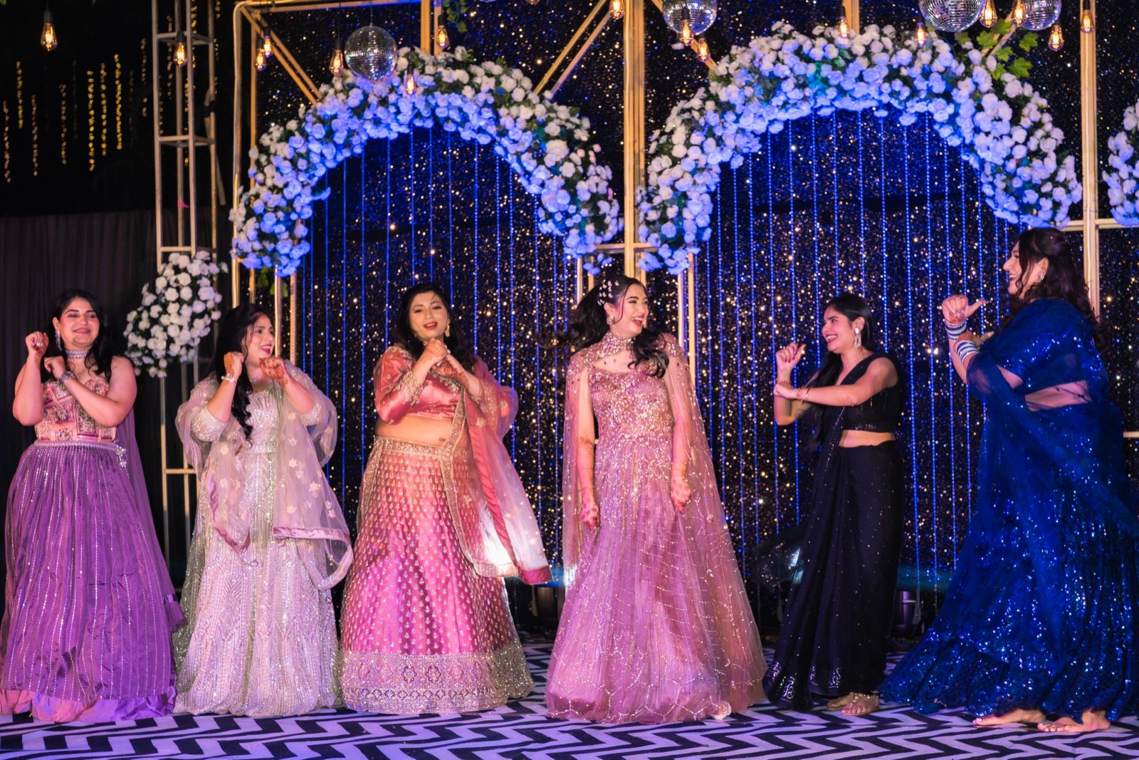 Shivani and Abhishek — the sangeet