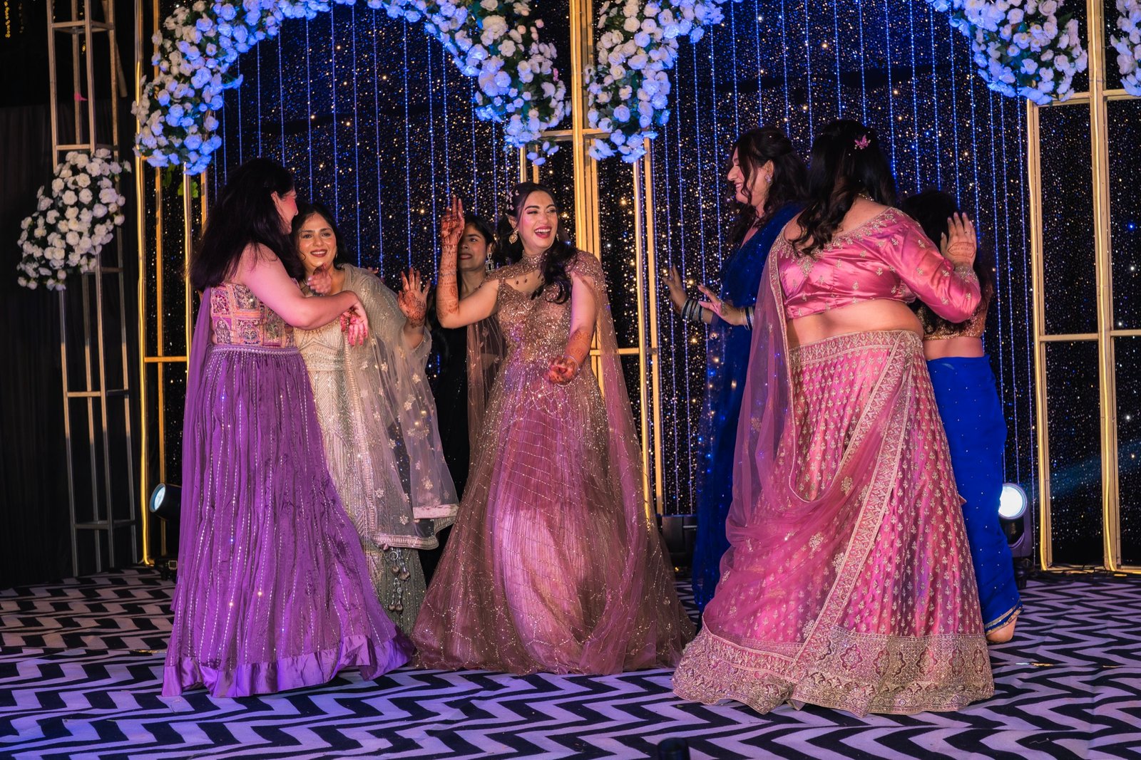 Shivani and Abhishek — the sangeet