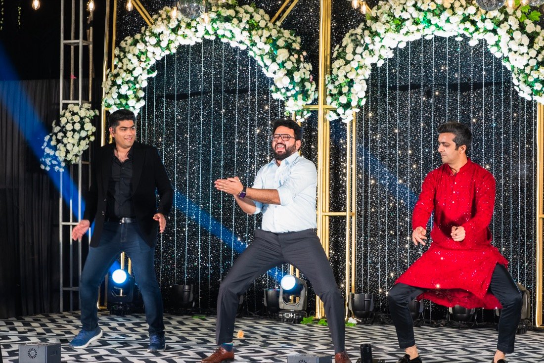 Shivani and Abhishek — the sangeet