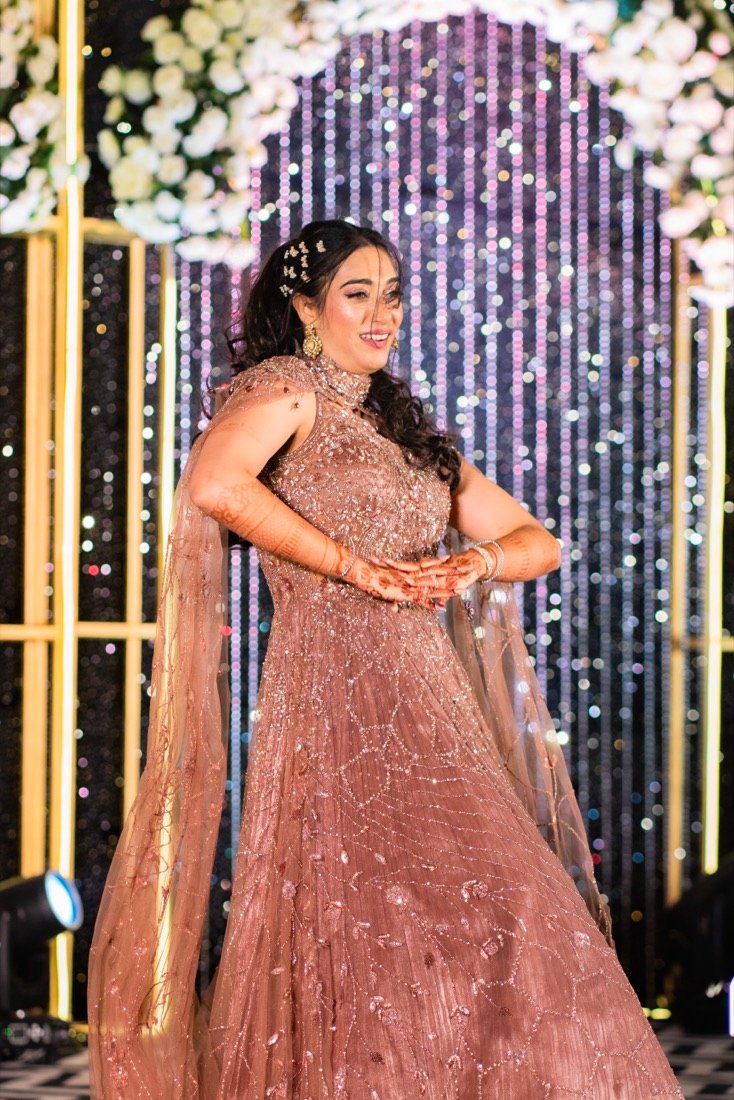 Shivani and Abhishek — the sangeet