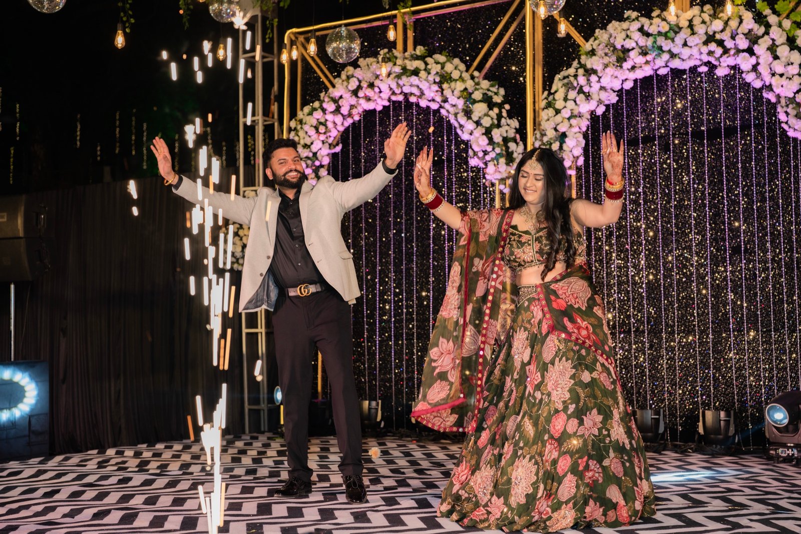 Shivani and Abhishek — the sangeet