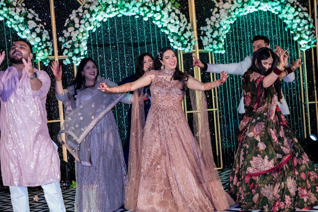 Shivani and Abhishek — the sangeet