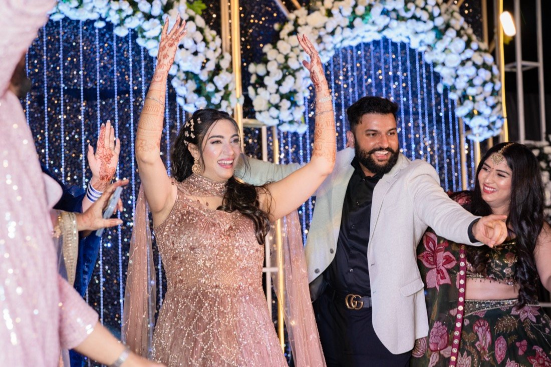 Shivani and Abhishek — the sangeet