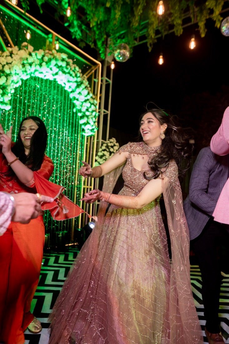 Shivani and Abhishek — the sangeet