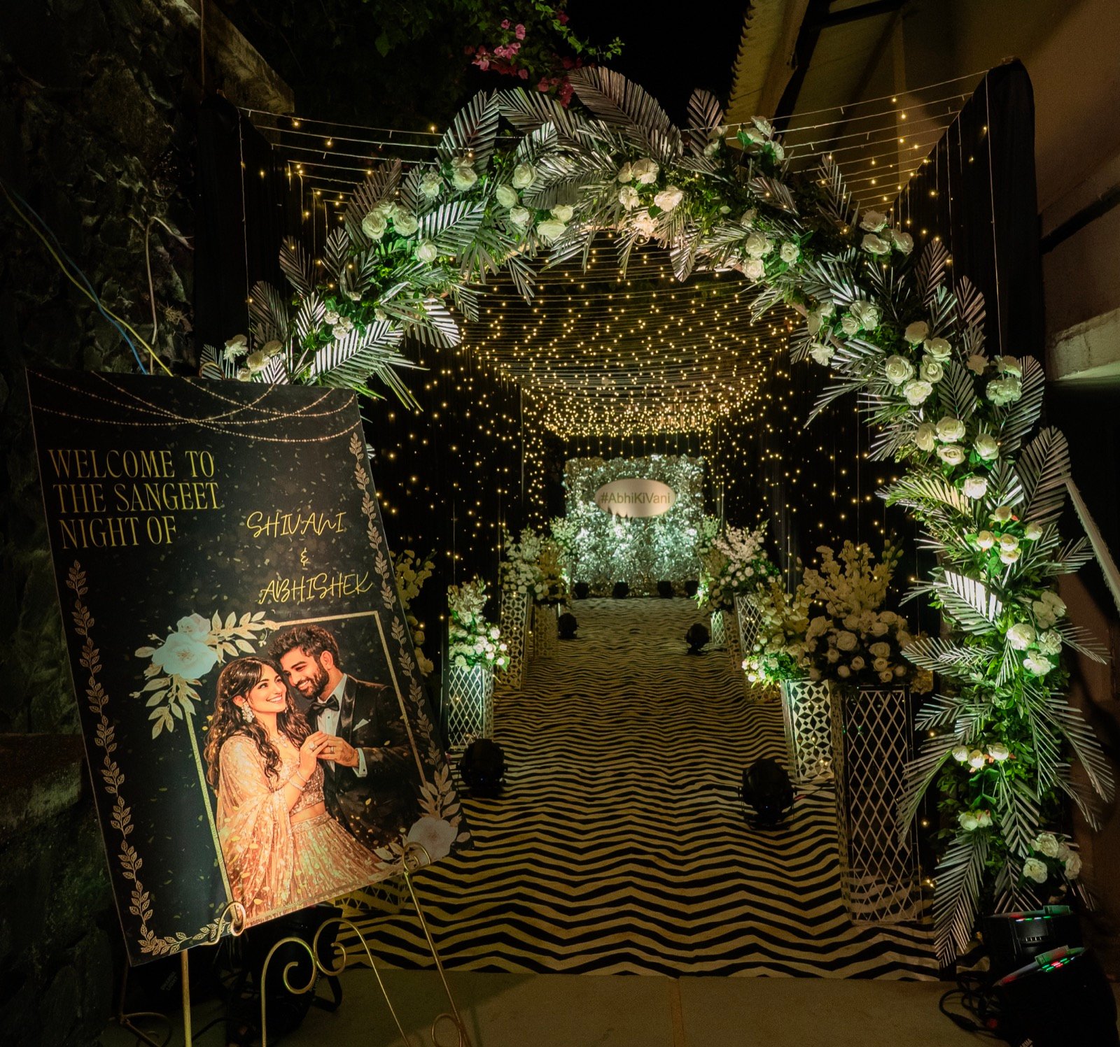 Shivani and Abhishek — the sangeet